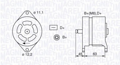 MAGNETI MARELLI 063304087010 -  Генератор